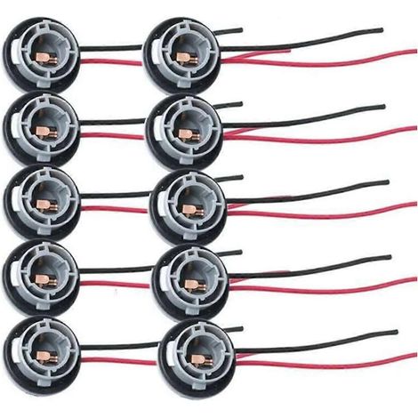 Lot de 10 douilles 1156 382 BA15S avec adaptateur P21W pour ampoules LED de voiture. (1/5)