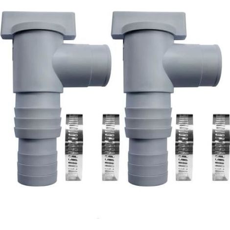 Vanne d'entretien/d'arrêt pour Piscine avec Raccord de Tuyau de 32/38mm Vanne Piscine Double Split Tuyau Valve Plunger (1/4)
