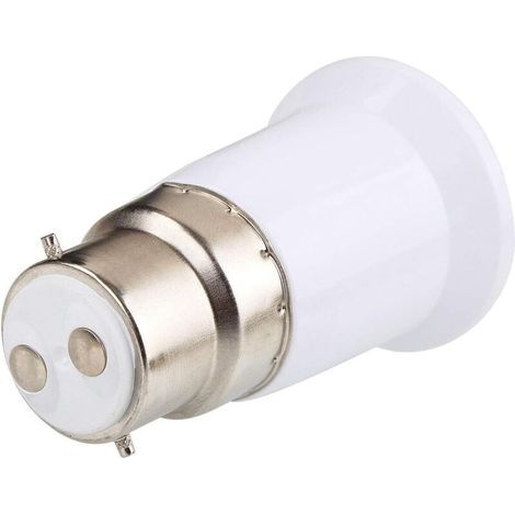 B22-auf-E27-Fassungsadapter, Lampenfassungskonverter, Adapter für LED- und Glühlampenfassungen, 2 Stück (1/5)