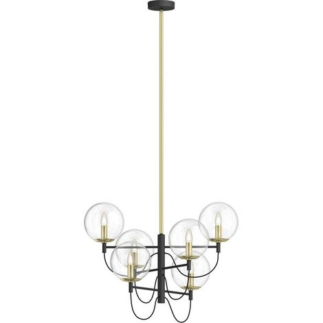 [GEBRAUCHT] Lucande Sotiana Hängeleuchte Hängeleuchte Leuchte Lampe E14 6 Glaskugeln Mess599 B-Ware