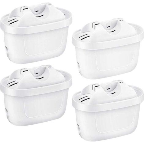 4 Pack Brita Cartouche Filtre, compatibles Brita maxtra Mava elemaris XL Carafe Filtrante, 3 étapes de filtration (1/4)