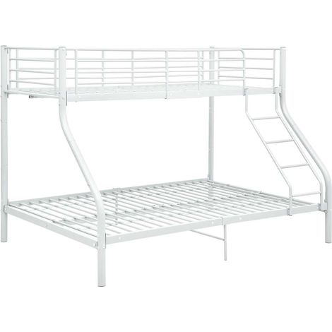 Maison Exclusive - Etagenbettgestell Weiß Metall 140x200 cm/90x20 (1/5)