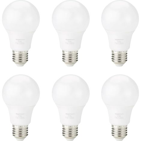 Lot de 6 ampoules LED, culot à vis Edison E27, 8 W (équivalent à 60 W), blanc chaud, Non Dimmable [Classe énergétique F] (1/5)