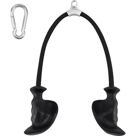 Cuerda de tríceps para entrenamiento con pesas, cuerda de tensión para tríceps para entrenamiento de bíceps y tríceps, para polea de cable o torre de pesas (1/5)
