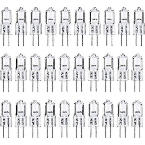 G4-Glühbirne, 20er-Packung G4 12V 20W Halogenlampen mit zweipoligem G4-Sockel, Hochleistungs-12V 300lm G4-Glühbirne für Möbelbeleuchtung ()