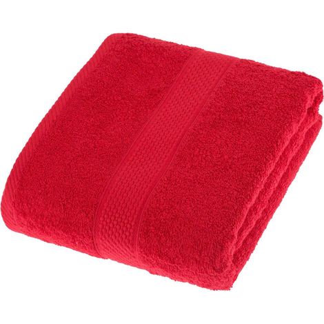 HOMESCAPES Turkish Cotton Red Bath Towel