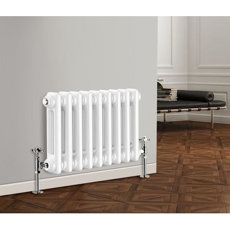 Traditional Radiator Cast Iron Style Radiator 2 Column White 300 x 425mm (1/5)
