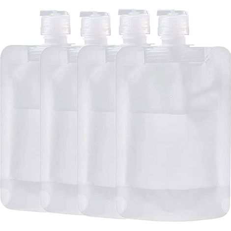 Bouteilles de voyage vides, sachets souples rechargeables, contenants de voyage, lot de 4 (1/4)