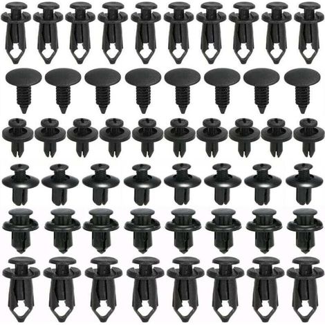 Clips Voiture, 190 Pièces Rivet Clips Plastique Rivets Plastiques Fixation de Protection avec Différentes Formes et Tailles Universel pour Auto Voitures Panneaux Garnitures de Portières (1/4)