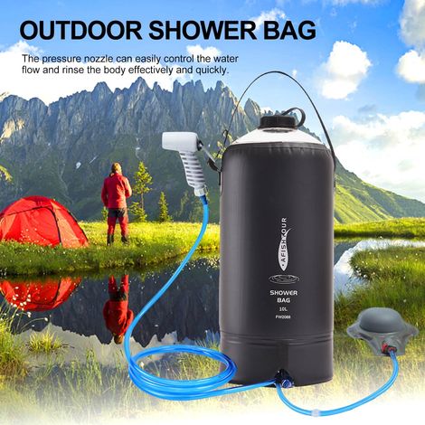 10-Liter-Camping-Duschbeutel, Outdoor-Duschbeutel aus PVC, tragbarer Solar-Duschbeutel, Camping-Wasseraufbewahrungsbeutel (1/5)