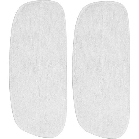 Lingettes de rechange pour balai vapeur, chiffons de nettoyage réutilisables en microfibre, lot de 2, blanches (1/4)
