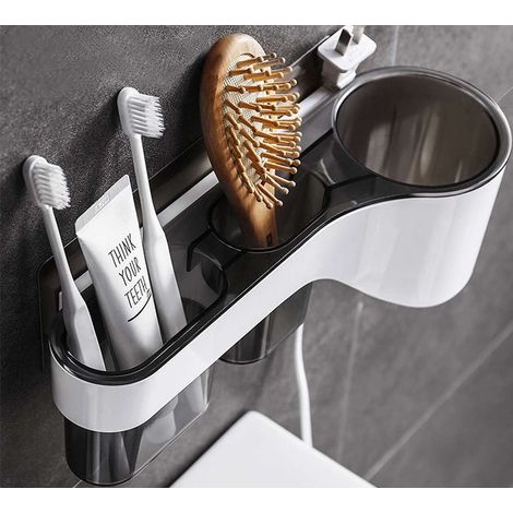 Mensola adesiva bagno organizer a parete bagno cucina contenitore portaoggetti (1/5)