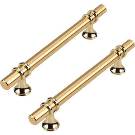 Lot de 6 Poignée de meuble Poignée de Meuble Cuisine Poignee Doree -poignee de cuisine or Poignee Tiroir en Alliage de zinc Entraxe 160mm (1/5)