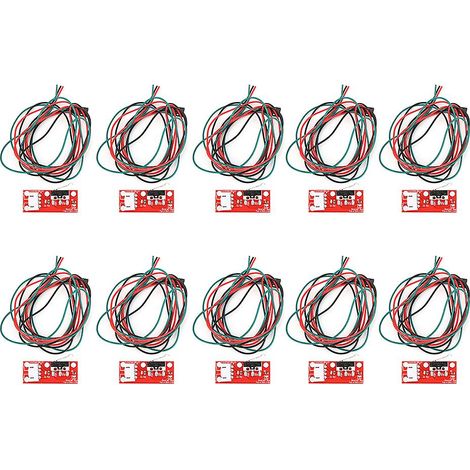 Lot de 10 micro-interrupteurs de sécurité à galet en plastique avec fil pour équipements électroniques (1/5)