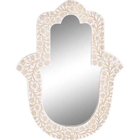 Spiegelgriff 45x2x60 Hamsa weißes Griff Material Multicolor Color Family Spiegel Details