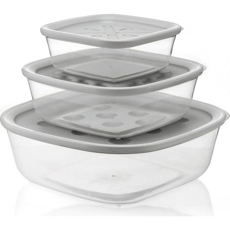 Set aus 3 Vorratsbehältern 570x1400x2950 grau