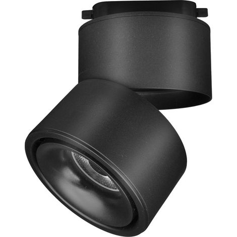 Faretto Per Binario Orientabile Yin In Metallo 15W Nero 1 Luce Naturale