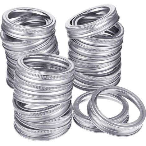 Bague De Serrage Pour Bocaux - 70 mm - Acier Étamage - Convient Bocaux À Ouverture Standard - Lot De 24 (1/5)