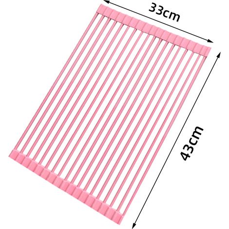 Tubo di scarico flessibile in gel di silicone rivestito in acciaio inossidabile 4333 cm - Tubo rotondo rosa (1/4)