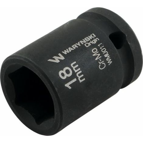 Vaso de impacto hexagonal 1/2". 18 mm. CrMo. DIN 3129. Waryński (1/4)