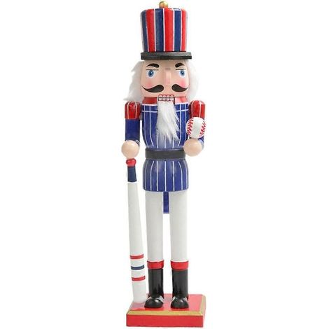Soldat Athlète en Bois de 15 Pouces, Poupée Figurine Casse-Noisette Décor Maison (1/4)