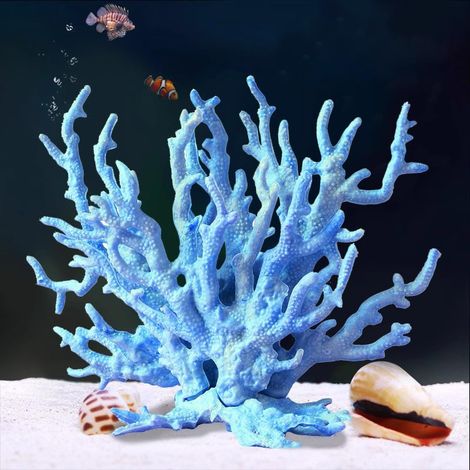 Ornement de corail artificiel pour aquarium, décoration paysagère, 17 x 14 x 4 cm