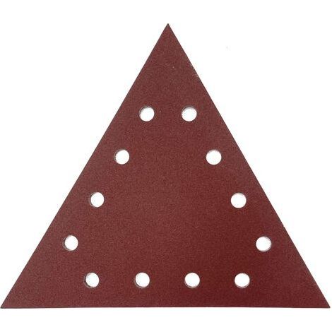 ABT-80 Triangle Abrasif - Papier Abrasif Triangulaire Multi-Usage - Ponçage & Lissage du Plâtre, du Bois & des Cloisons Sèches - Grain de 80 - 28.8x28.8x28.8cm - Pack de 10 (1/4)