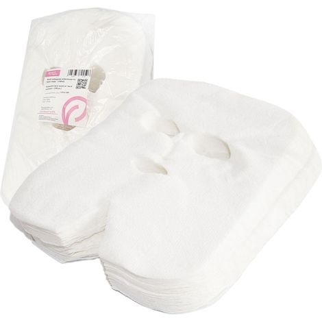 Mascarillas cosméticas para rostro y cuello de tela no tejida con orificios para ojos y boca 100 uds (1/3)