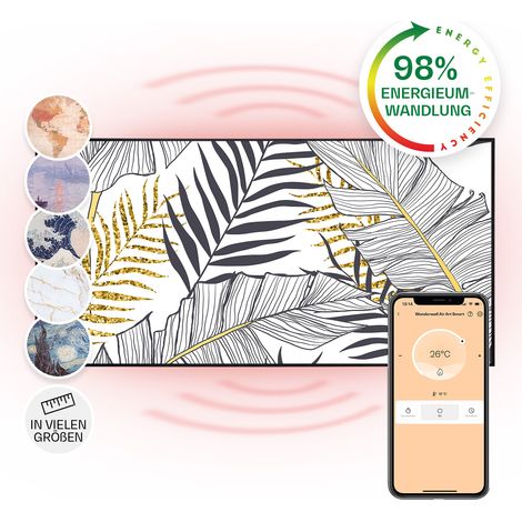 Wonderwall Air Art Smart Infrarotheizung Blatt 120x60cm 700W