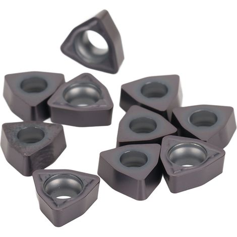 10 plaquettes de tournage, outils de coupe CNC, forets en U, plaquettes CNC en carbure revêtues de noir WCMX030208FN (1/5)