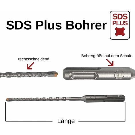Broca SDS Plus 10mm, 600mm, 4 Filos, para Hormigón (1/3)