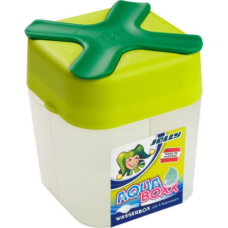 Gobelet à peindre, Boîte à eau à 4 compartiments, avec fermeture pivotante à ailettes et surface de dépôt pratique pour les pinceaux mouillés, système de compartiments anti-fuites (1/5)