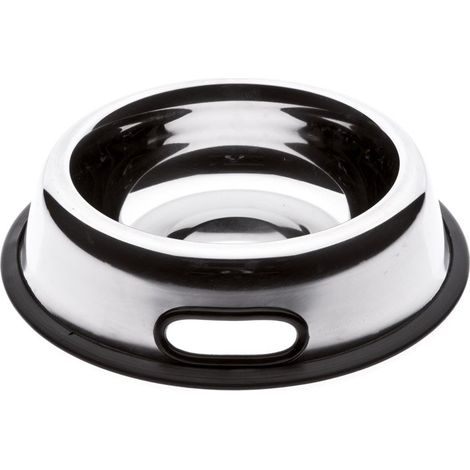 Ciotola in acciaio inox con  bordo in gomma per cani: XS