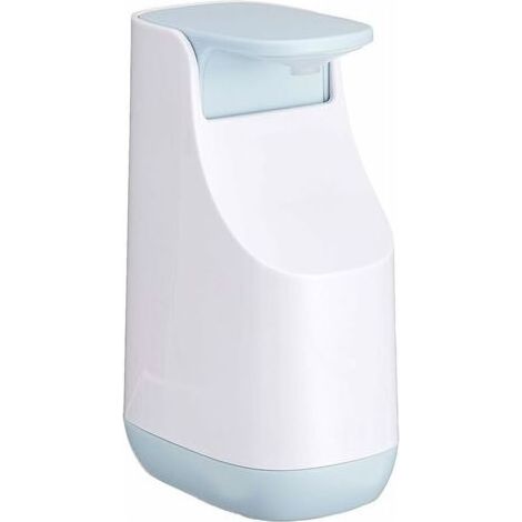 Pompe à Savon Liquide Compacte, Plastique, BlancBleu Ciel, 6.2 x 9.1 x 14.2 cm (1/5)