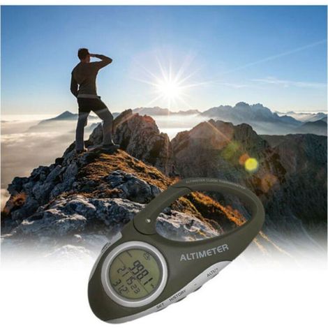 Altimetre Barometre Thermometre - Affichage Numérique - Pour Activites Outdoor - 1 Unite (1/4)