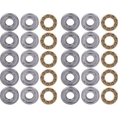 Jeu de 10 roulements à billes plats en acier de haute précision (1/5)