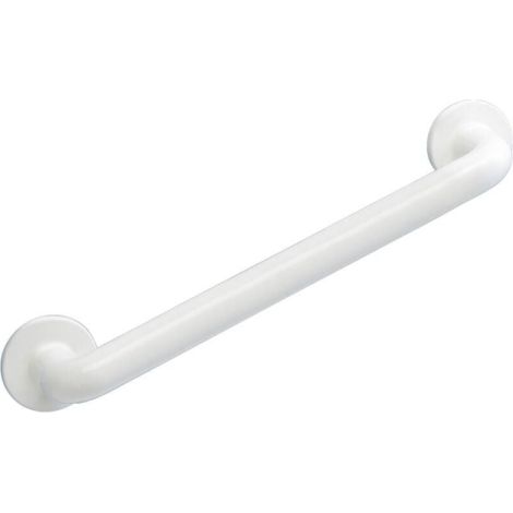 Poignée de sécurité murale, 40 cm, main courante dans la salle de bain et les toilettes, percée pour fixation, 40x2.5x8 cm, blanc (1/3)