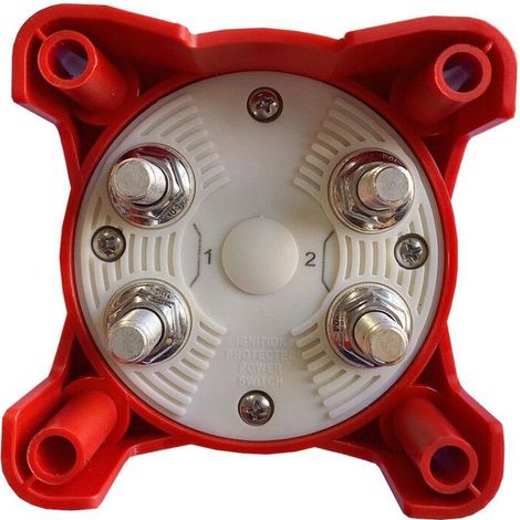 Two-stage, red control panel switch for boats, yachts and recreational vehicles, hardware accessory