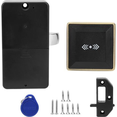Serrure électronique à carte RFID pour casier Serrure de sécurité sans clé en alliage de zinc avec alarme anti-effraction (1/5)