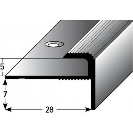 PROVISTON Einfass- & Abschlussprofil Aluminium 28 x 5 x 1000 mm Bronze Dunkel Einschubprofil Abschlussleiste Bodenprofil