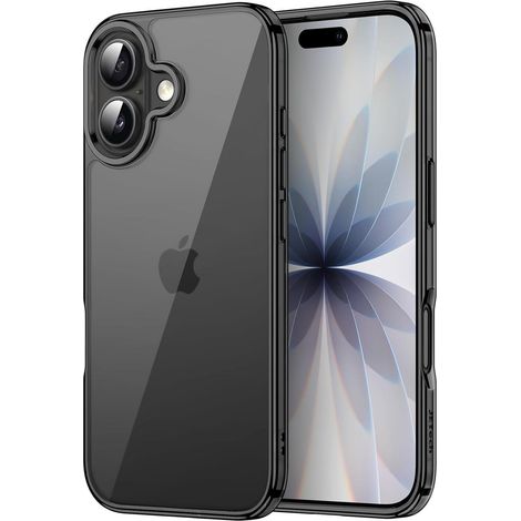 Handyhülle iPhone 17 6,3 Stoßfest AntiKratzer Transparent Schwarz (1/5)