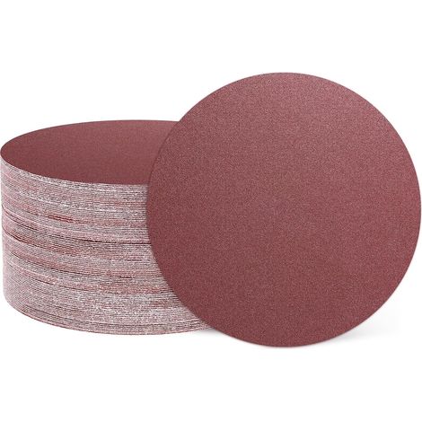 Lot de 50 disques de ponçage 100 mm Grain 120 Papier abrasif Orbital aléatoire pour le travail du bois, l'automobile, le métal (1/5)