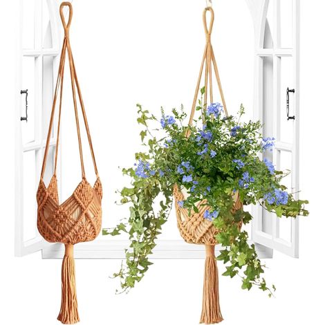 2 Stück dekorative Pflanzenstützen Boho für Decke mit