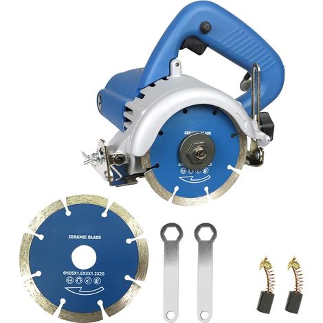 Jigsaw, dry stone saw 1200 W incl. Ø 110 mm Heavy-duty cutting disc 12000 rpm & 0-45° Phase cutting of marble, tile, ceramic, wood, PVC (1/5)