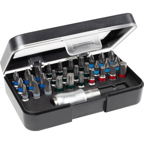 Wiha Bit Set Standard 25 mm gemischt 31-tlg. 1/4" C6,3 in Box mit Gürtelclip (41131) (1/2)