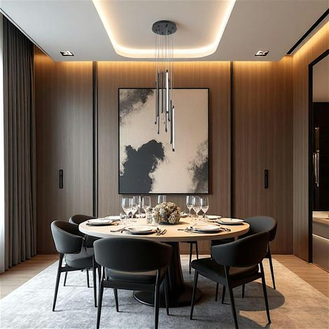 Suspension design LED – cascade de 9 lampes noires SALEM (1/5)