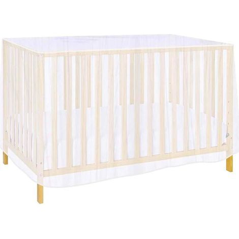 Universal baby cot mosquito net for babies 80 x 160 x 65 cm, white (1/5)
