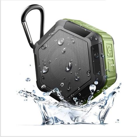 Wasserdichter grüner Duschlautsprecher, IP65 tragbarer drahtloser Outdoor-Lautsprecher (1/4)