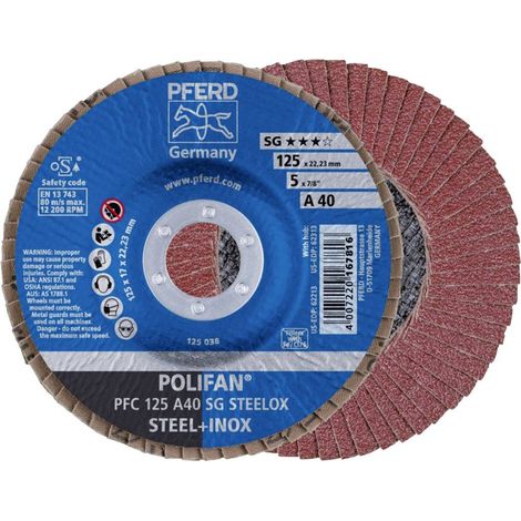 Disque abrasif à lamelles PFERD K125K40 (1/4)