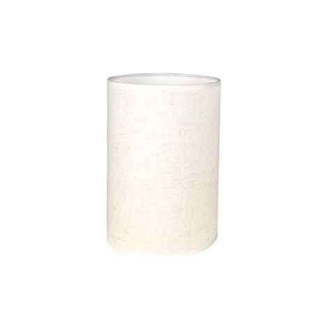 Abat-Jour Cylindrique Tissu En Lin Fait À La Main. Pour Lampe De Table. Suspension. Lampadaire (Blanc. Diamètre 14 Cm X Hauteur 20 Cm)-RAPANDA (1/4)